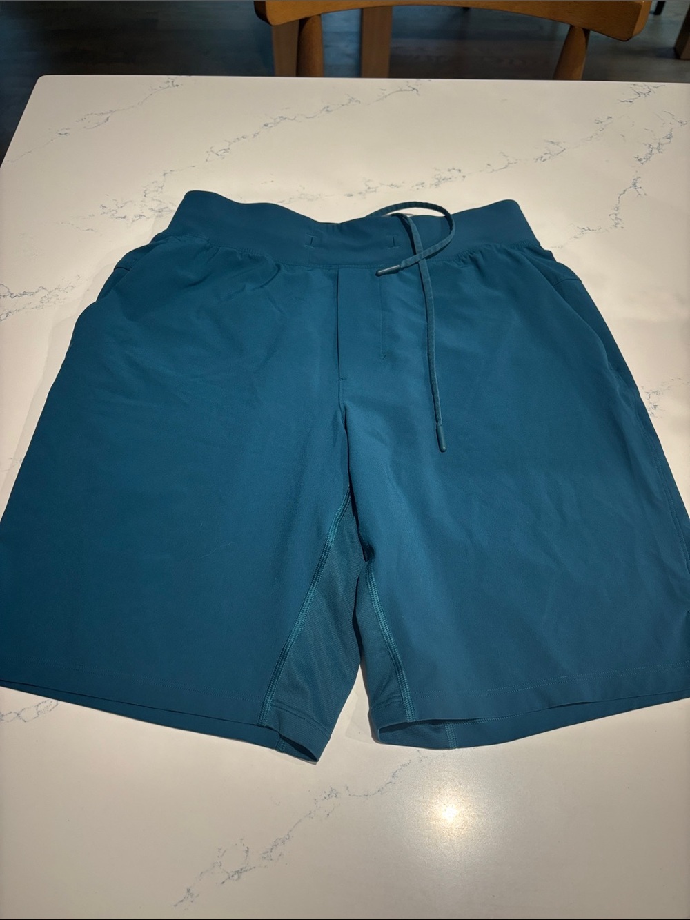 lululemon athletica Men's Teal Blue Performance Drawstring Shorts
